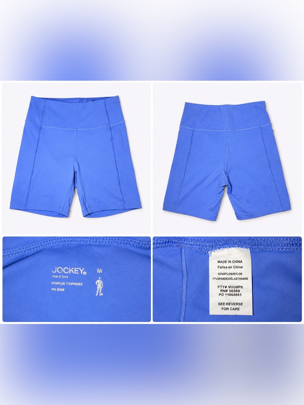 Jockey Women's Mid-Rise Bike Shorts - Blue